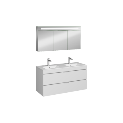 Isvea Roya Çift Hazneli Lavabo Ünitesi, Çift Çekmeceli, 120 cm, Çift Hazneli, Beyaz - 21RYS919121I - Banyo Dolapları