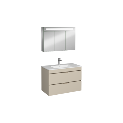 Isvea Roya Lavabo Ünitesi, Çift Çekmeceli, 90 cm, Kum Beji - 21RYS916090I - Banyo Dolapları