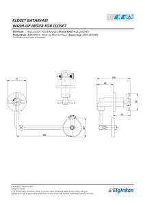 ECA Klozet Bataryası, Krom - 402111031 - Ara Musluk, Stop Valf - 1