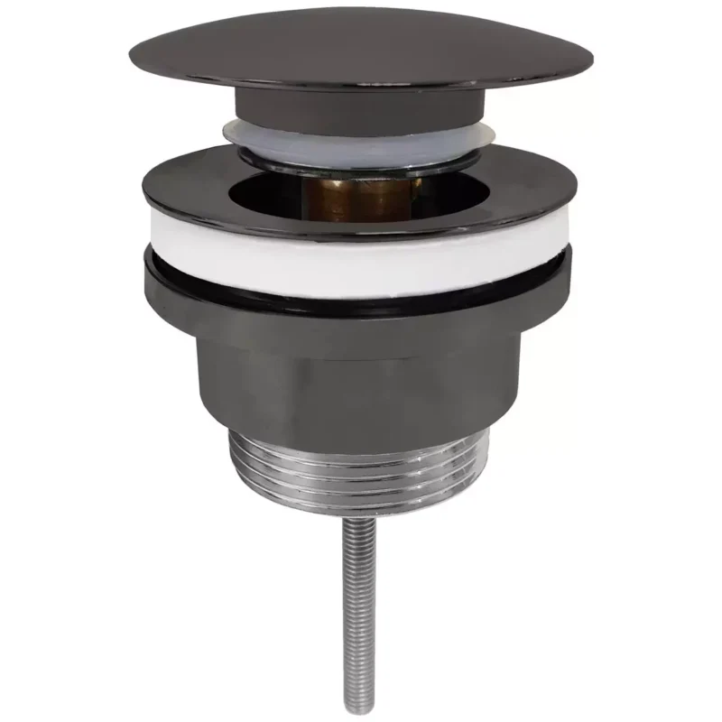 ECA Taşmalı-Taşmasız Bas/Bırak Pirinç Sifon, Mat Antrasit - 402129031C5 - Lavabo Süzgeci