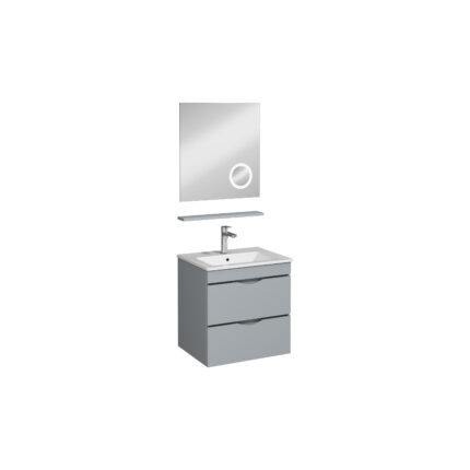 Isvea Roya Lavabo Ünitesi, Çift Çekmeceli, 60 cm, Açık Gri - 21RYS918060I - Banyo Dolapları