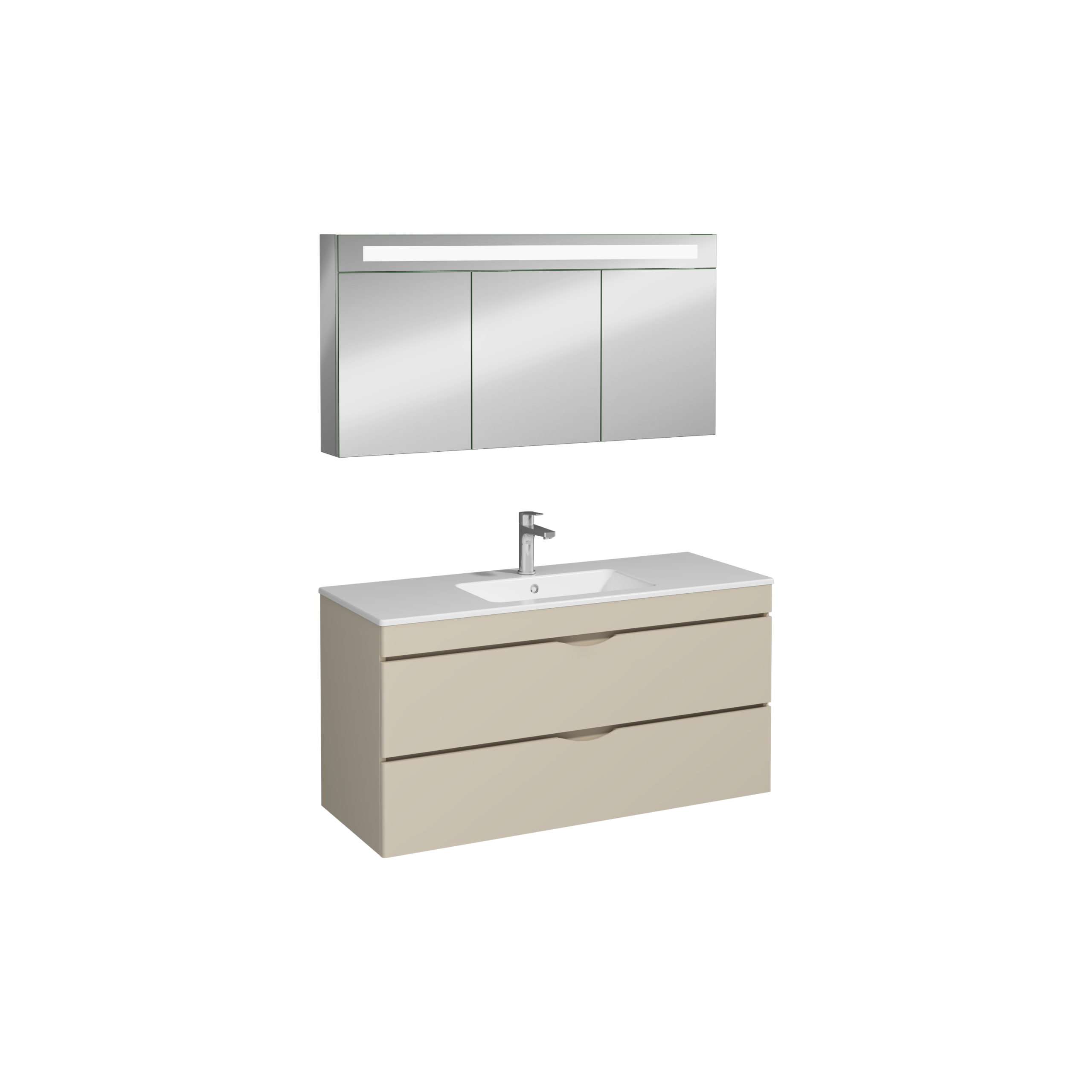 475918f5-7825-4f90-b594-a44cf071eeba.png Isvea Roya Lavabo Ünitesi, Çift Çekmeceli, 120 cm, Kum Beji - 21RYS916120I - Banyo Dolapları
