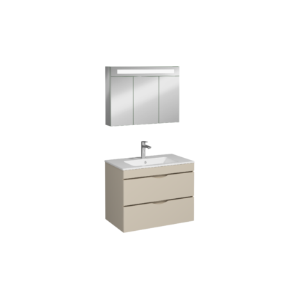Isvea Roya Lavabo Ünitesi, Çift Çekmeceli, 80 cm, Kum Beji - 21RYS916080I - Banyo Dolapları