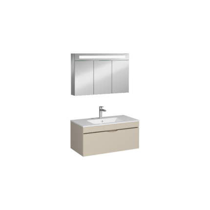Isvea Roya Lavabo Ünitesi, Tek Çekmeceli, 90 cm, Kum Beji - 21RYS926090I - Banyo Dolapları