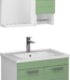 Isvea Platon Lavabo Ünitesi, 65 cm, Beyaz - Yeşil - 27PTS023065I - Banyo Dolabı Takımı