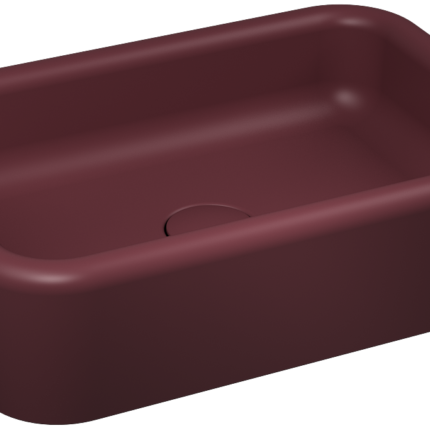 Isvea Curvo Tezgah Üstü Lavabo 60 cm, Rustik Bordo - 10CR67060-2R - Çanak Lavabo, Tezgah Üstü Lavabo