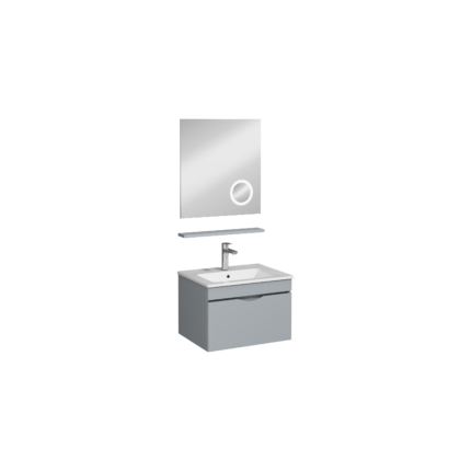 Isvea Roya Lavabo Ünitesi, Tek Çekmeceli, 60 cm, Açık Gri - 21RYS928060I - Banyo Dolapları