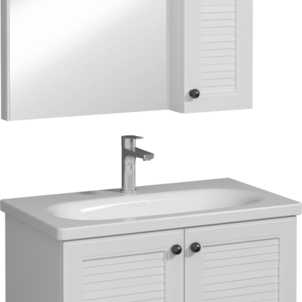 Isvea Mergo Lavabo Ünitesi, 80 cm, Beyaz - 24MGS219080I - Banyo Dolapları