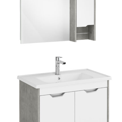 Isvea Pavıa Lavabo Ünitesi, 65 cm, Beyaz - Retro Gümüş - 24PNS441065I - Banyo Dolapları