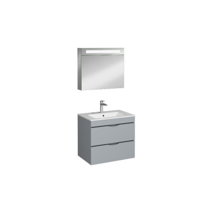 Isvea Roya Lavabo Ünitesi, Çift Çekmeceli, 70 cm, Açık Gri - 21RYS918070I - Banyo Dolapları