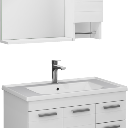 Isvea Platon Lavabo Ünitesi, 80 cm, Parlak Beyaz - 27PTS001080I - Banyo Dolapları