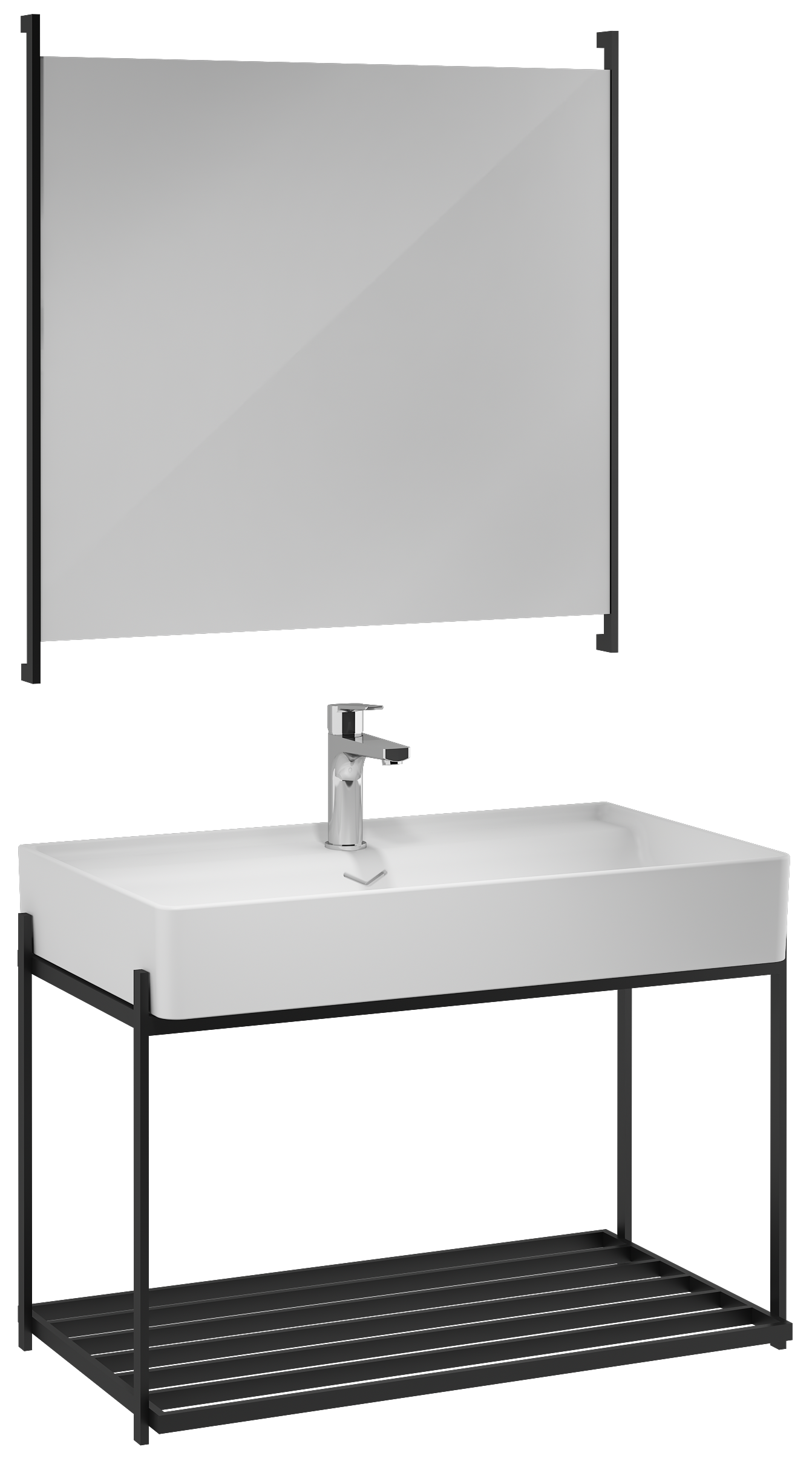 Isvea Parma Lavabo Ünitesi, 80 cm, Metal Profil