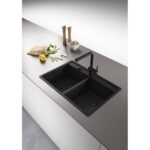 Franke Maris Mrg 620-35-35 Tl Matt Black 2 Gözlü Damlalıksız Fragranit Eviye - 114.0661.674 - Granit Mutfak Eviyeleri - 2
