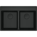 Franke Maris Mrg 620-35-35 Tl Matt Black 2 Gözlü Damlalıksız Fragranit Eviye - 114.0661.674 - Granit Mutfak Eviyeleri
