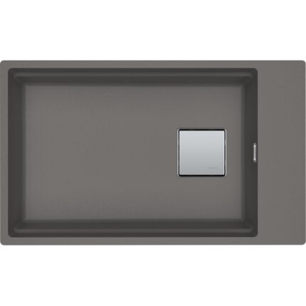 Franke Kubus 2 Kng 110-62 Stone Grey Tek Gözlü Damlalıksız Fragranit Eviye - 125.0529.855 - Granit Mutfak Eviyeleri
