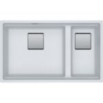 Franke Kubus Kng 120 Bianco Fragranit Eviye - 125.0529.874 - Granit Mutfak Eviyeleri
