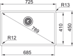 Franke Box Bxx 210/110-68 Tek Gözlü Damlalıksız Çelik Eviye - 127.0655.169 - Paslanmaz Çelik Mutfak Eviyeleri - 2