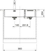 Franke Box Center Bwx 220-54-27 Bx Çelik Eviye - 127.0543.036 - Paslanmaz Çelik Mutfak Eviyeleri - 11