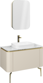 Isvea Glorıa Lavabo Ünitesi, 100 cm, Krem - 21GLS221101I - Banyo Dolapları