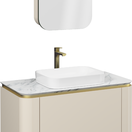 Isvea Glorıa Lavabo Ünitesi, 100 cm, Krem - 21GLS221101I - Banyo Dolapları