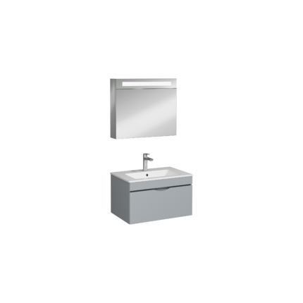 Isvea Roya Lavabo Ünitesi, Tek Çekmeceli, 70 cm, Açık Gri - 21RYS928070I - Banyo Dolapları