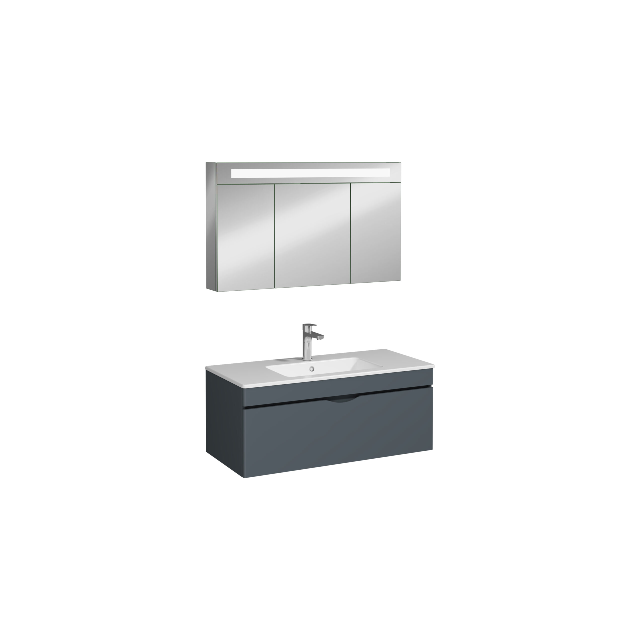 Isvea Roya Lavabo Ünitesi, Tek Çekmeceli, 120 cm, Antrasit