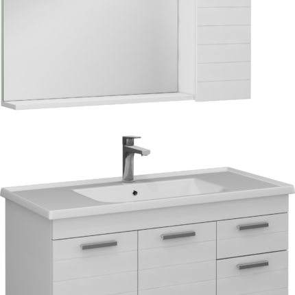 Isvea Platon Lavabo Ünitesi, 100 cm, Parlak Beyaz - 27PTS001100I - Banyo Dolapları