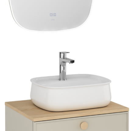 Isvea Mondo Lavabo Ünitesi, 60 cm, 2 Çekmeceli, Turkuaz - 21MDS712060I - Banyo Dolapları