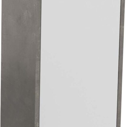 Isvea Pavıa Kısa Boy Dolap, 40 cm, Led’li Beyaz-Retro Gümüş, Sağ - 24PN3443035I - Boy Dolaplar