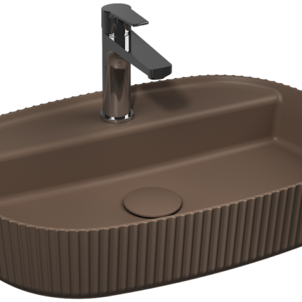 Isvea Sintesi Tezgah Üstü Lavabo 60 cm, Vizon - 10SI65060-2H - Çanak Lavabo, Tezgah Üstü Lavabo