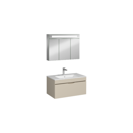 Isvea Roya Lavabo Ünitesi, Tek Çekmeceli, 80 cm, Kum Beji - 21RYS926080I - Banyo Dolapları