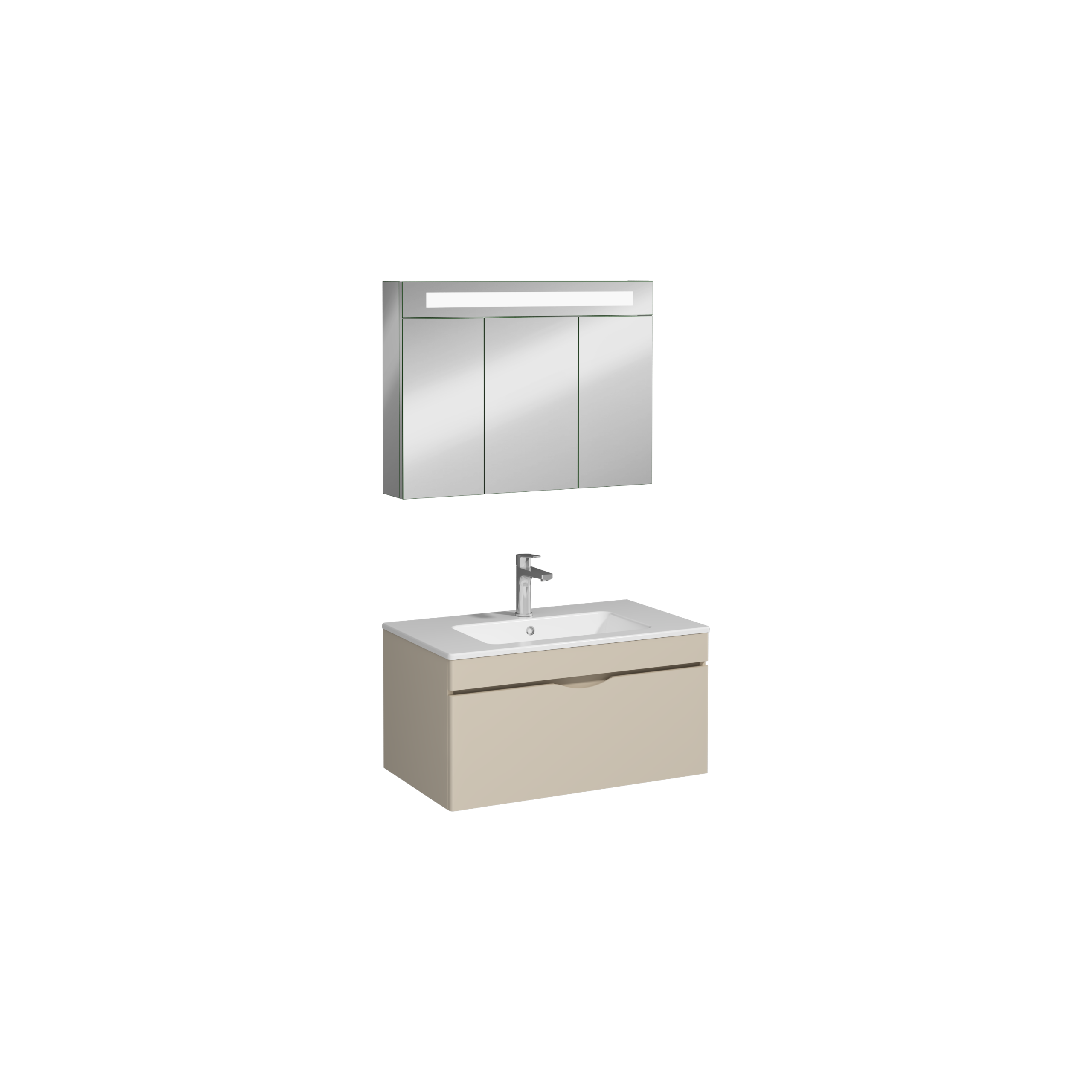 dd6ccd2b-1883-4d3d-b733-c32fff2ab4e9.png Isvea Roya Lavabo Ünitesi, Tek Çekmeceli, 80 cm, Kum Beji - 21RYS926080I - Banyo Dolabı Takımı
