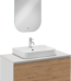Isvea Coredo Lavabo Ünitesi, 100 cm, Gofrato Beyaz&Detroit - Beyaz Lavabolu - 21CRS492100I - Banyo Dolapları