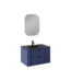 Isvea Infinity Lavabo Ünitesi, 80 cm, Gece Mavisi, Siyah Lavabolu - 21IFS775080I - Banyo Dolapları
