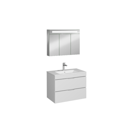 Isvea Roya Lavabo Ünitesi, Çift Çekmeceli, 80 cm, Beyaz - 21RYS919080I - Banyo Dolapları
