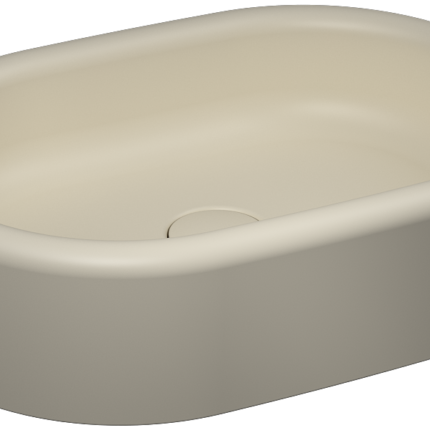 Isvea Curvo Tezgah Üstü Lavabo 60 cm, Fildişi - 10CR66060-2K - Çanak Lavabo, Tezgah Üstü Lavabo