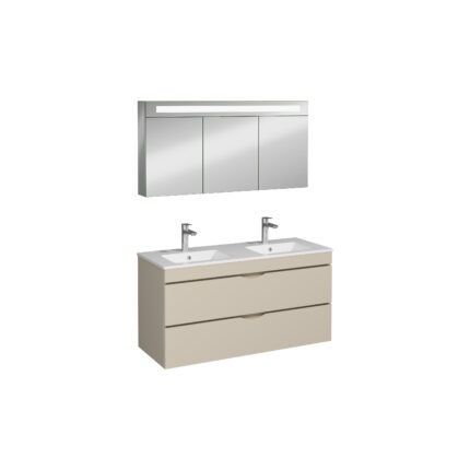 Isvea Roya Çift Hazneli Lavabo Ünitesi, Çift Çekmeceli, 120 cm, Çift Hazneli, Kum Beji - 21RYS916121I - Banyo Dolapları