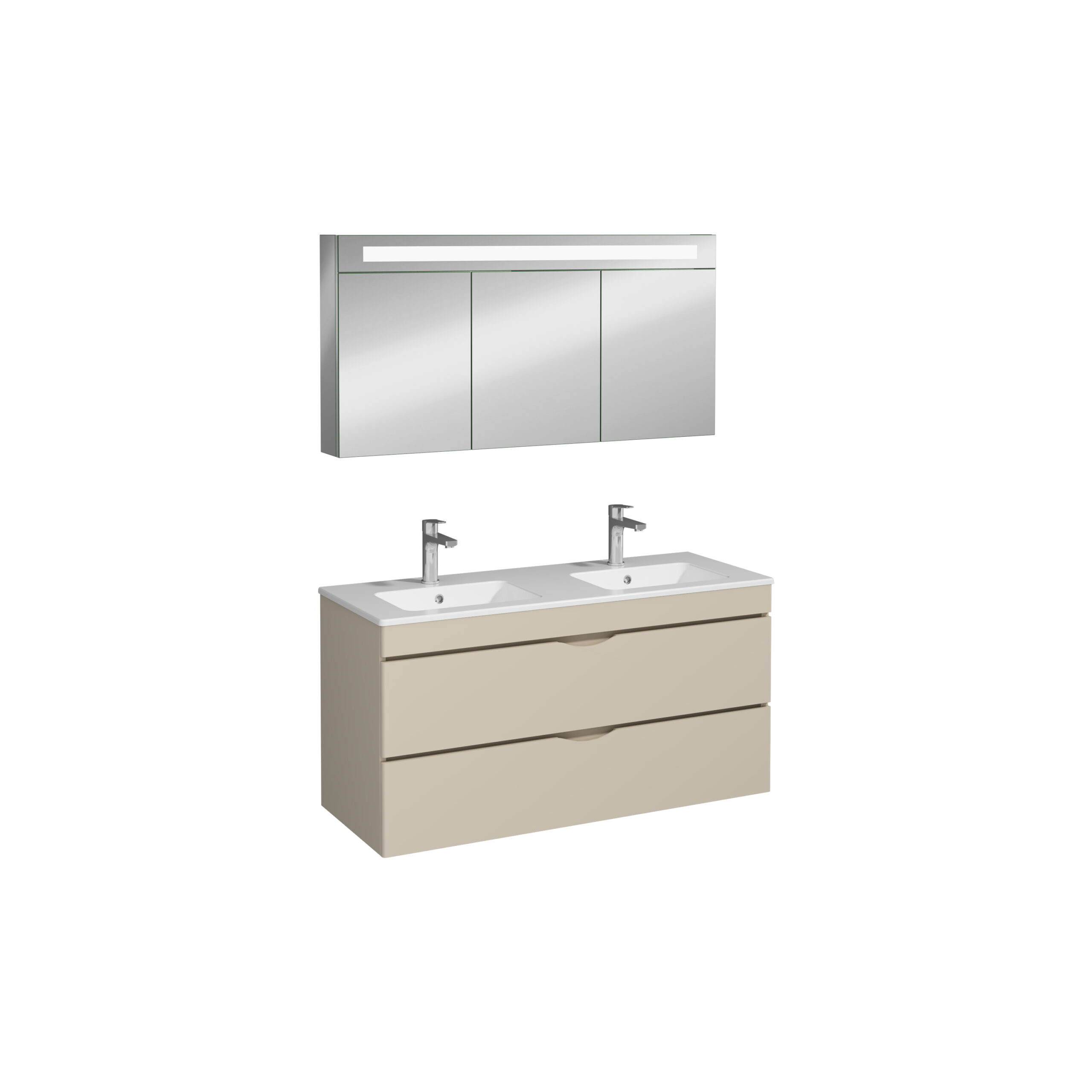 fd28403a-9b3a-4ef8-b21d-f406995a594f.jpg Isvea Roya Çift Hazneli Lavabo Ünitesi, Çift Çekmeceli, 120 cm, Çift Hazneli, Kum Beji - 21RYS916121I - Banyo Dolapları