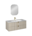 Isvea Infinity Lavabo Ünitesi, 120 cm, Krem, İnoks Kulplu - 21IFS712133I - Banyo Dolabı Takımı