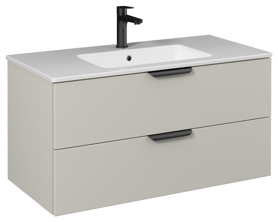 liv-lavabo-dolabi-100cm-10sl50101dahil-acik-beji-cift-cekmece-24lvs211100i_1.jpg Isvea Liv Lavabo Ünitesi, Çift Çekmeceli, Siyah Kulplu, 100 cm, Soft Touch Yüzey, Açık Kumbeji - 24LVS211100I - Banyo Dolapları