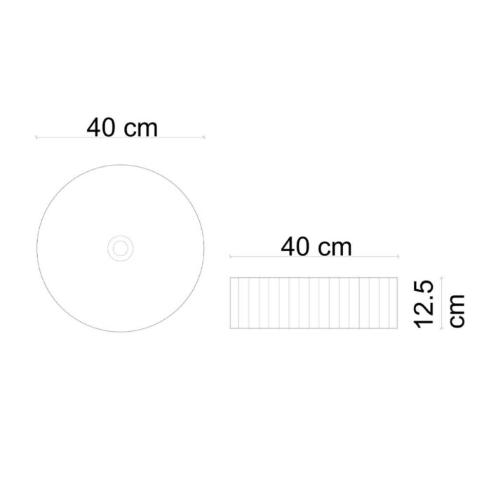 Lena E-W1001MB Tezgah Üstü Mat Beyaz Lavabo - Görsel 2
