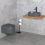 Lena E-W1002MF Tezgah Üstü Mat Füme Lavabo - Görsel 3