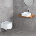 Lena E-W1003MB Tezgah Üstü Lavabo Mat Beyaz - Görsel 4