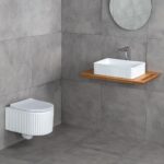 Lena E-W1004MB Tezgah Üstü Lavabo Mat Beyaz - Görsel 3