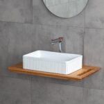 Lena E-W1004MB Tezgah Üstü Lavabo Mat Beyaz - Görsel 4