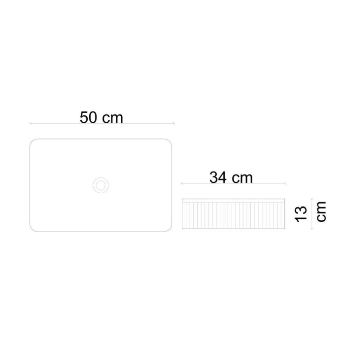 Lena E-W1004MB Tezgah Üstü Lavabo Mat Beyaz - Görsel 2
