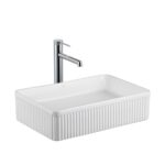 Lena E-W1004MB Tezgah Üstü Lavabo Mat Beyaz