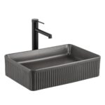 Lena E-W1004MF Tezgah Üstü Lavabo Mat Füme
