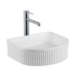 Lena E-W1005MB Tezgah Üstü Lavabo Mat Beyaz