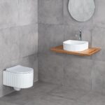 Lena E-W1005MB Tezgah Üstü Lavabo Mat Beyaz - Görsel 4